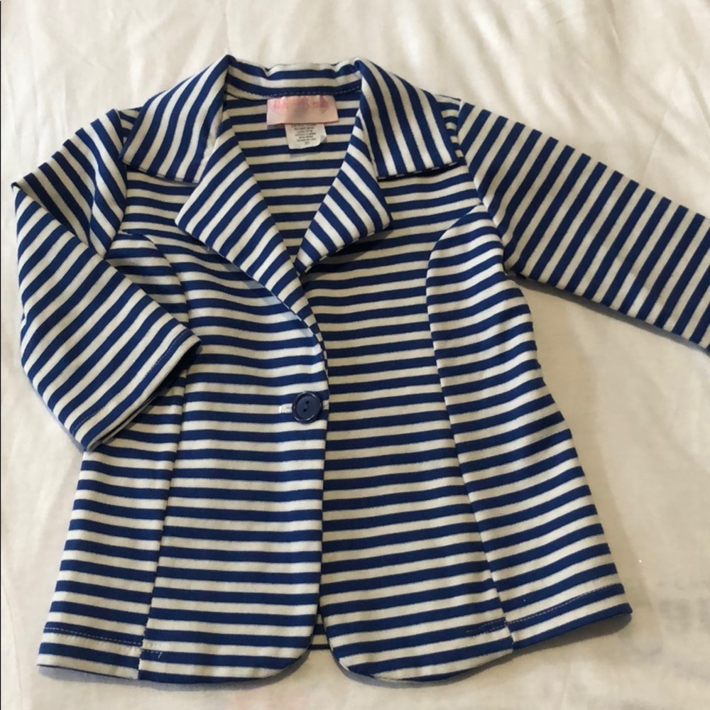 Sassy stripe blazer.